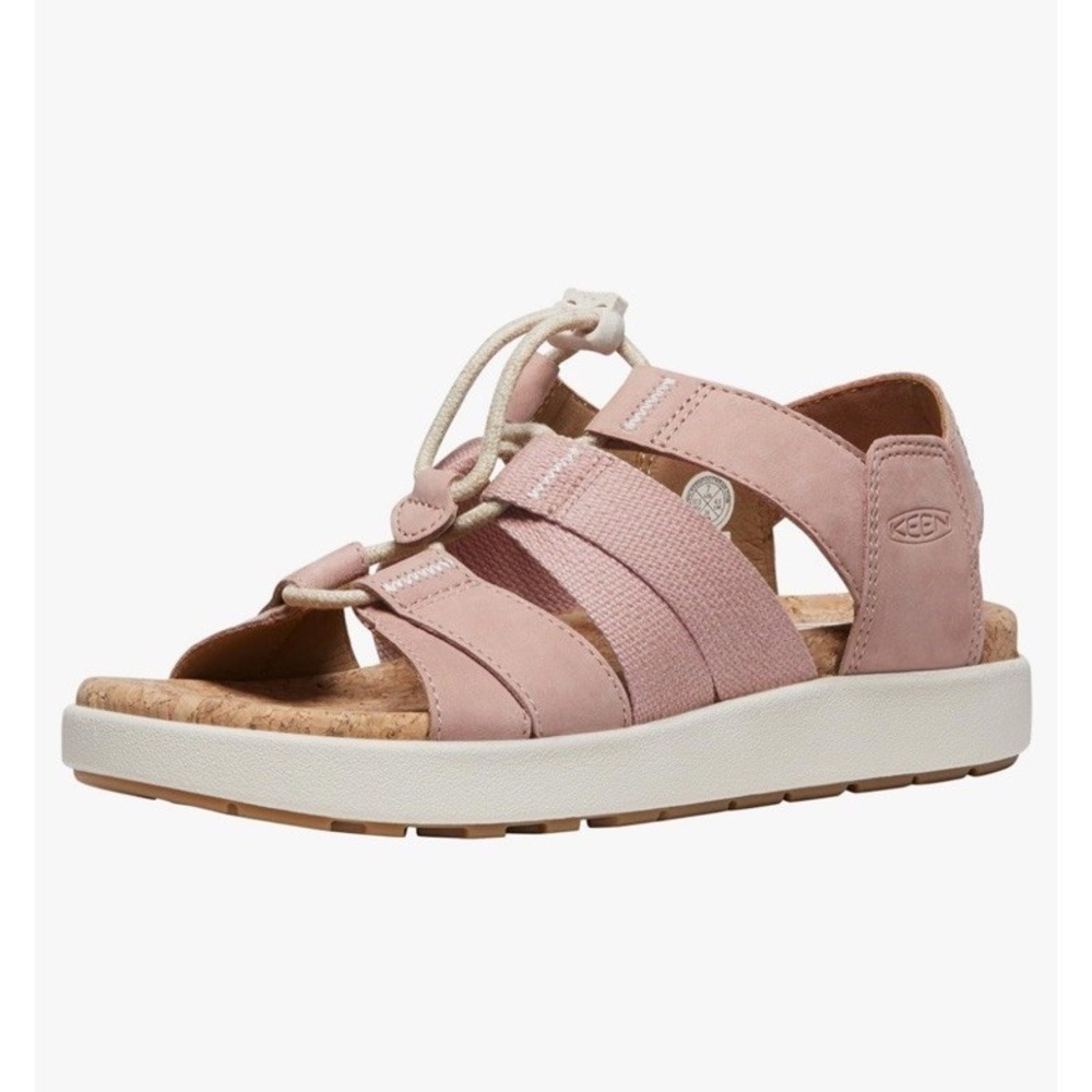 Keen‎ Elle Mixed Strap Outdoor Shoes Pink Womens 5.5 Pink Leather Hiking Sandals
